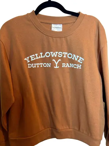 Yellowstone Crewneck Sweatshirt Size Small Orange Athletic Western