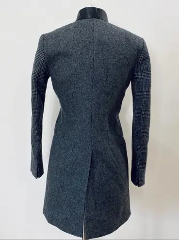 All Saints beautiful tailored leather collar jacket NEW