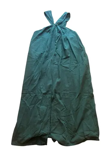 Faherty Bay Twist Seersucker Halter Dress in Colonial Blue Size XXL