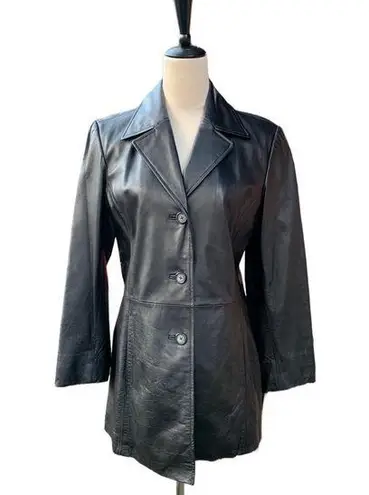 Jacqueline Ferrar Vintage Jaqueline Ferrar Black Genuine Lambskin Leather Jacket Medium