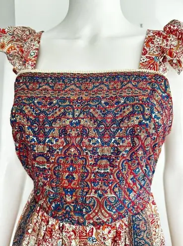 Haute Hippie NWT Boho Fairy Floral Flutter Sleeve Maxi Dress open Back Size 6