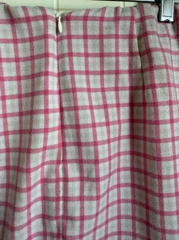 Wild Fable 5/$35     Womens Skirt Sz 4 Pink Gingham Plaid White Flannel Feel Mini