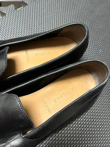 Everlane  The Modern Loafer Flats‎ Black Pointed Toe Italian Leather Size 7