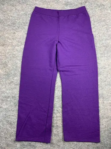 Hanes NWOT  Large Comfort Blend Sweatpants Pull On Elastic Waist Womens Purple