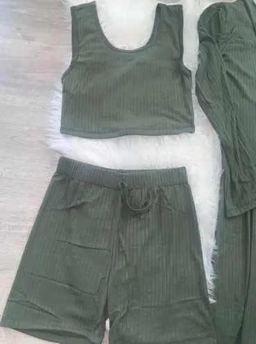 Boutique 3 pc long cardigan set