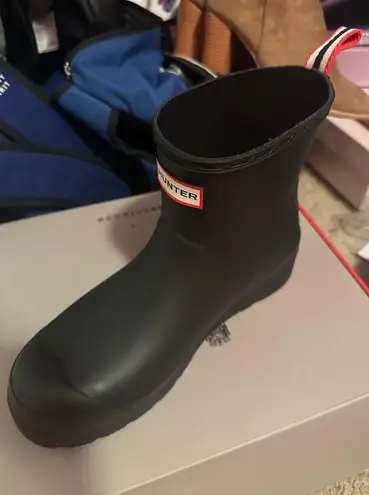 Hunter Navy Short Rain Boots