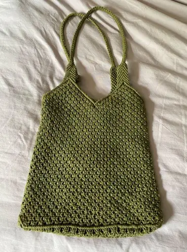 American Eagle  crochet bag small green