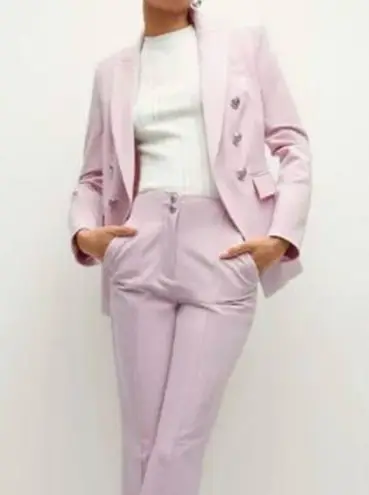 Veronica Beard Off-White Vaari Rib-Knit Tee Size L