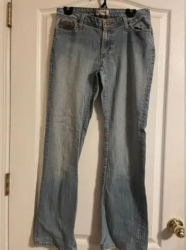 Twenty X Houston Lowest Rise Wide Leg Boot Cut Jeans 32 Western Cowgirl Denim Blue