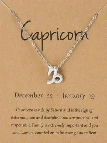 🆕Capricorn Zodiac Astrology Pendant Necklace