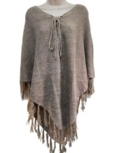 Torrid  Marled Knit Lace Up Poncho