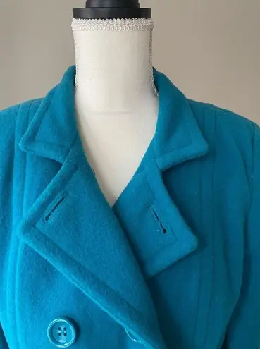 Relativity Blue Wool Vintage Boxy Blazer Double Breasted Size Small