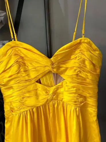 Cinq à Sept Beck Silk Cutout Mini Dress Dandelion Womens Size 8