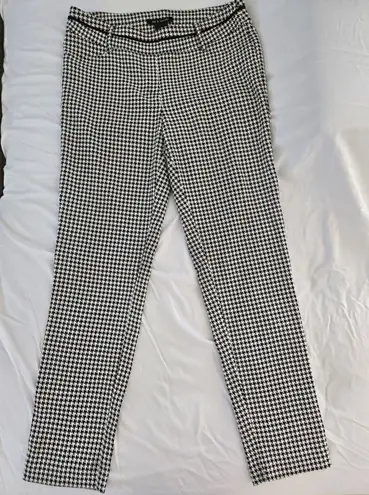 Zac & Rachel Black White Houndstooth Stretch Straight Leg Dress Women’s Pants 10
