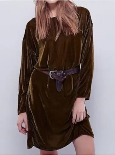 CP Shades Free People X Green Velvet Bridget Long Sleeve Mini Dress Size Small