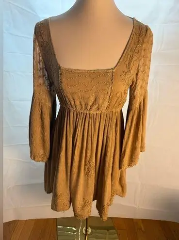 Rebellion Boho Elegant Tan Dress
