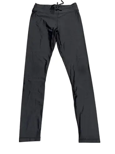 The Upside Black High Waist Performance Leggings Sweatpant Drawstring Waist SZ 6