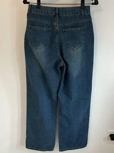 Commense V Front Yoke Wide Leg Jeans