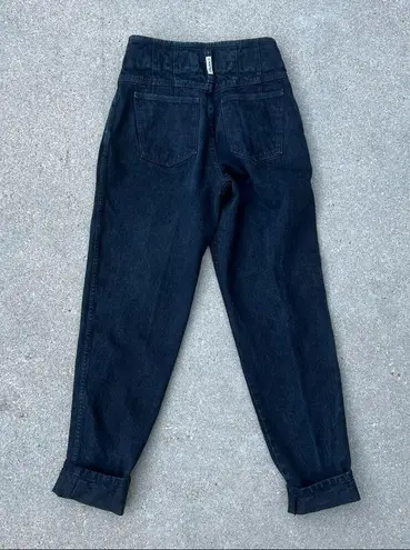 Vintage 80s Palmettos black high rise paper bag jeans Size 7