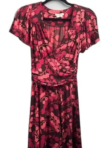 London Times  Pink Floral Maxi Dress Size 6