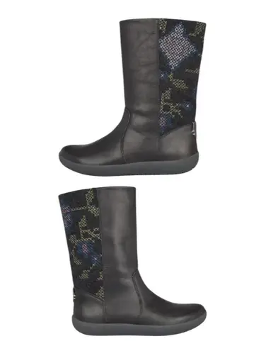 Camper Twins Wool and Leather Boot Black and Gray Size 37 US 7