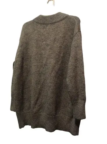 Falls Creek  Gray Lace Up Sweater