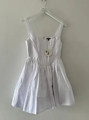STAUD NWT Landscape White Mini Dress 4