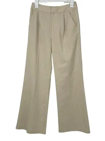 THE KORNER CREAM WITH SILVER SHIMMERY PIN STRIPES SLACKS SIZE 4