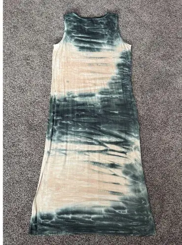 Mystree Women's Charcoal & Blush Sleeveless Jersey Tie Dye Maxi Dress Size S