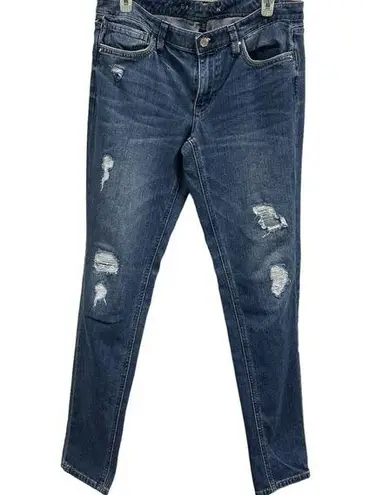 White House | Black Market  Girlfriend Distressed Denim Blue Jeans Women’s 8 Long