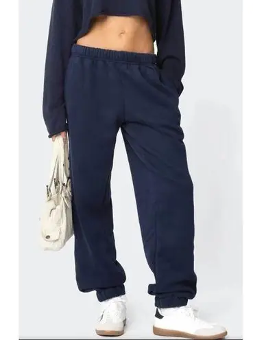 Edikted New  Clark Oversized Sweatpants Navy, Size XS