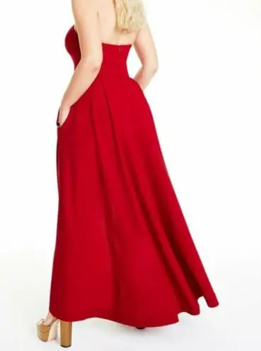 Speechless  | Scuba Crepe Strapless High-Low Gown