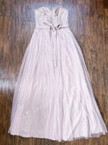 BHLDN • Jenny Yoo Juliette Dress Rose Quartz strapless lace tulle convertible