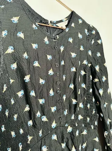 Rebecca Taylor Ghost Flower Floral 100% Silk Mini Dress Size 4