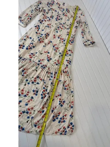 Saltwater Luxe NWT Salt Water Luxe Lottie Maxi Dress Cream Floral Ruffled Tiered Boho Size S