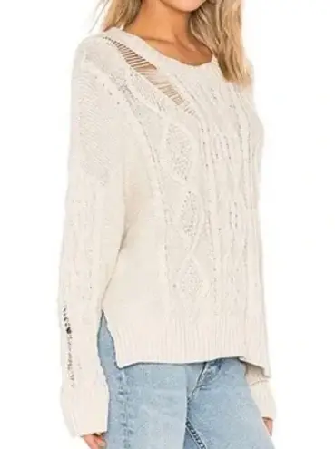 Rails Cambria Cable Knit Sweater in Ecru Size S