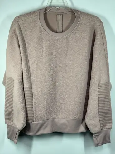 Tahari Sport Sweatshirt Athleisure Back Zip Sherpa Long Sleeve Size 1X