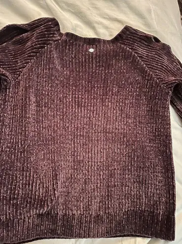 Calia Carrie Underwood Pullover Chunky Open Sleeves S Small Burgundy Wine Color