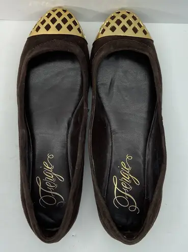 Fergalicious FERGIE “Brio Too” Brown Suede Ballet Flats