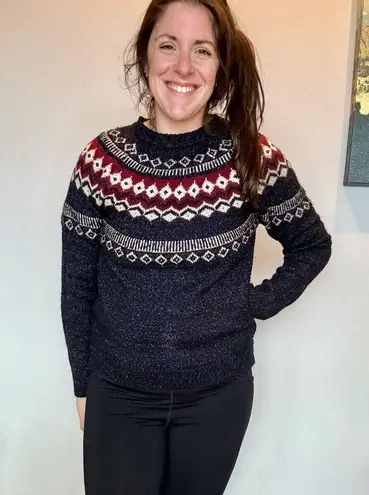 Weatherproof Vintage Grandpa Sweater | Small | EUC | Navy | Cozy | Knit