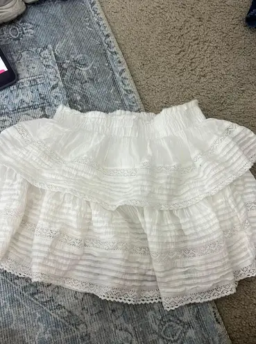 Aerie White Ruffle Skirt