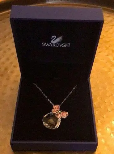 Swavorski Swarovski Pink Butterfly Necklace