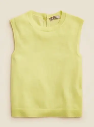 J.Crew  Featherweight Cashmere-blend Cropped Sweater Shell Pale Flax - Image 1