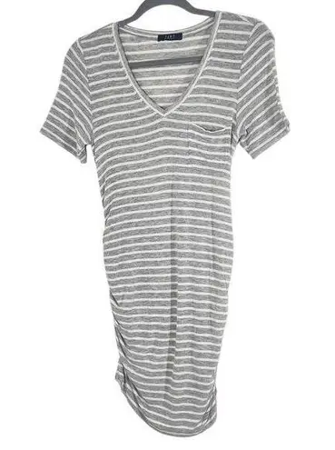 Tart Maternity Gray Stripe Ruched T