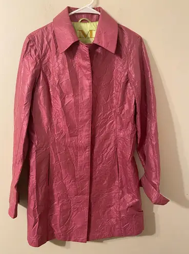 Women’s Mycra Pac One Pink Lime Floral Lined Packable Raincoat 93163 Size Medium