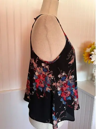 Lily White Black & Floral Tank Top