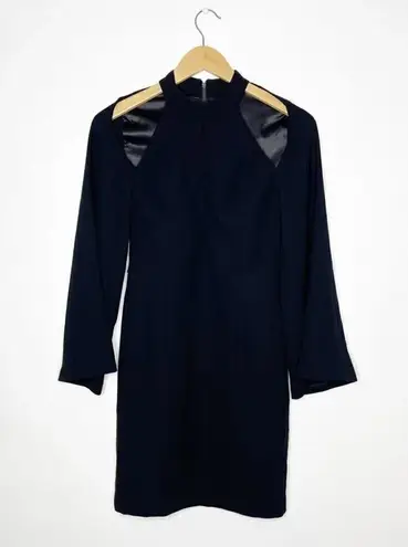 Bardot Mock-neck Cold-shoulder Cut Out Sheath Dress Size 4 XS