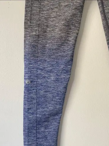 Lululemon Grey & Blue Heathered Ombré Seamless Balance & Resist Leggings