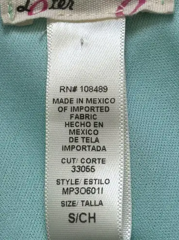 L8ter Mini Mint Green with Black Trim Baby Doll Dress Size S