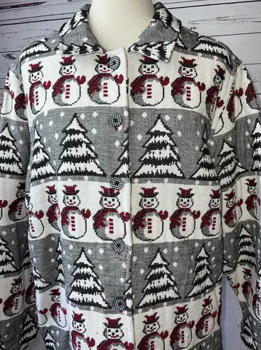 Breckenridge Patchwork jacket shacket XL Extra Large Ugly Christmas Snowman